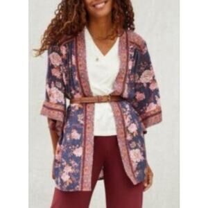 Matilda‎ Jane Olivia Womens Floral Kimono NWT Shimmer Thread Boho Size S